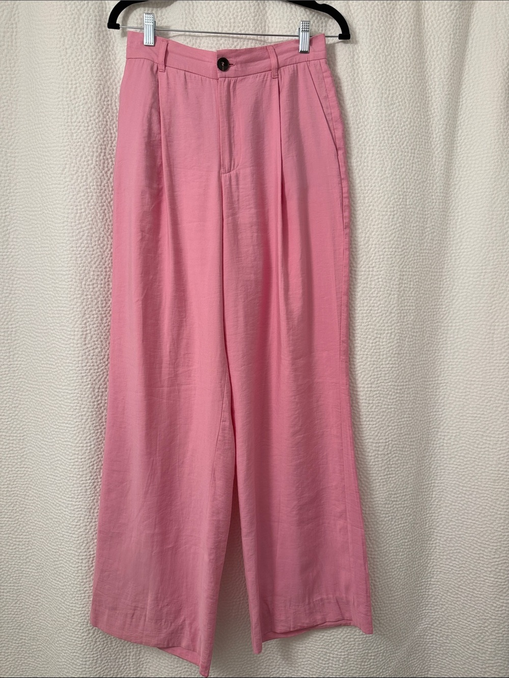 Zara Pink Wide-Leg Trousers